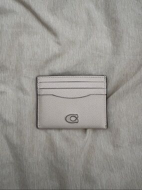 Coach Small Card Case in Light Taupe